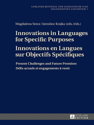 cover image of Innovations in Languages for Specific Purposes--Innovations en Langues sur Objectifs Spécifiques
